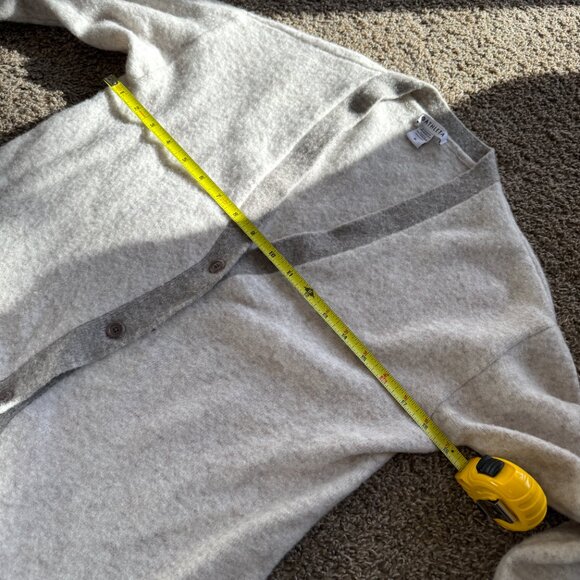 Athleta Merino Wool Blend V-Neck Button Long Westlake Cardigan Grey Size Medium - Picture 5 of 7